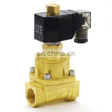 GOGO Normally open 16bar Brass high temperature steam 2 way solenoid electric water valves 3/4 inch 12V DC Orifice 20mm PTFE