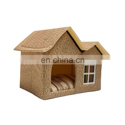 Hot sale soft warm cute detachable easy wash customized luxury pet house for cats and dogs