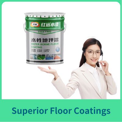 HONGYUAN epoxy water-based self-leveling and anti-static mirror effect with good flatness is selected as the manufacturer of floor paint