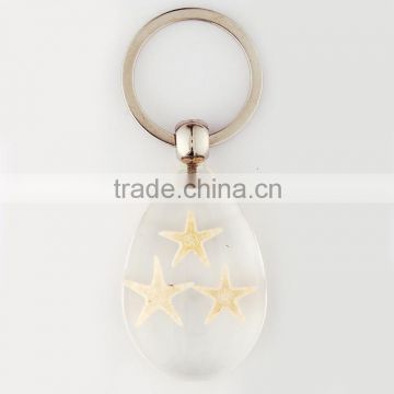 2016 New lovely keychain with real starfish