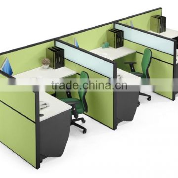 Fashion Partition Design Modern Workstation Desk for 3 Person Office Furniture(SZ-WST657)
