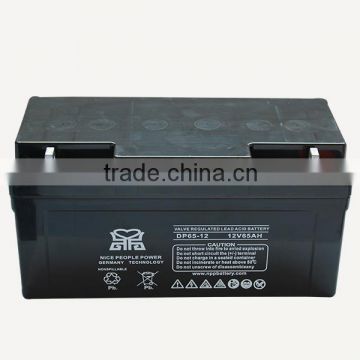 lead acid battery 12v65ah deep cycle rechargeable battery for UPS/car/solar/wind power