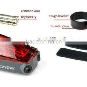 5 red LED+2 laser red light /bicycle tail light/manufacturing