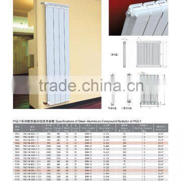 Steel-aluminium compound hot water radiator