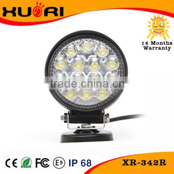 Factory directly! 42w Led Truck Work Lights, 24v Led Machine Work Light,Round 42w Flood Led Work Light Be Used Cars