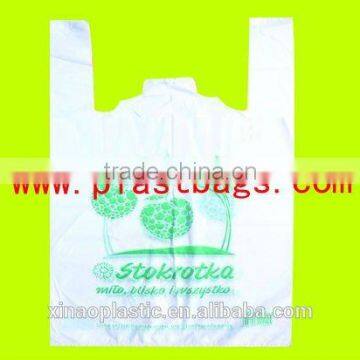 2014 HDPE VEST CARRIER BAGS with printed.