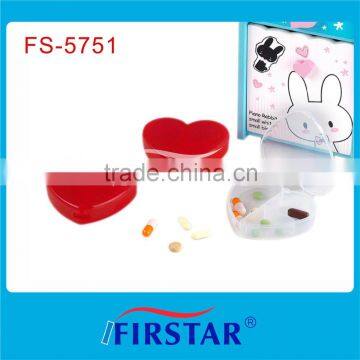 Red stylish heart pill box for health promotional activity