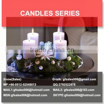 designer candles in different shapes and sizes
