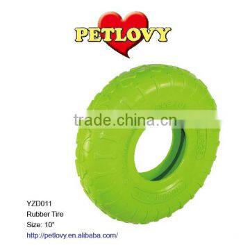 PROMOTIONAL 11" RUBBER TIRE RUBBER TOY DOG TOY