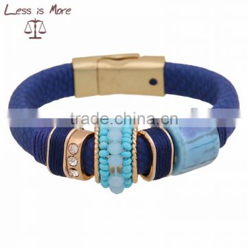 Popular leather bracelet Factory wholesale price hot Turquoise bracelet