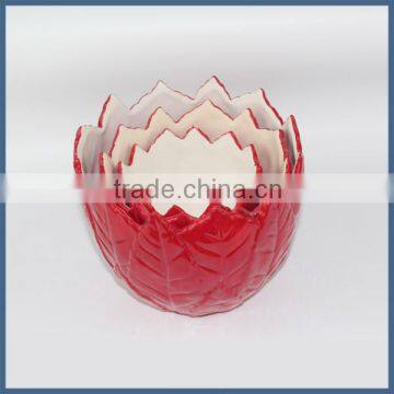 Beautiful design red ceramic garden flower pot