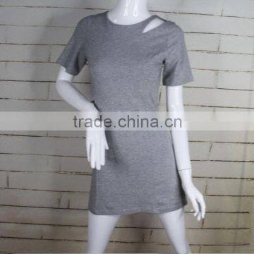 fashion elegant gray short sleeve round neck sexy western gowns ladies dresses from china supplier on alibaba