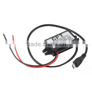 High Quality Car Charger DC Converter Module 12V To 5V 3A 15W with Micro USB Cable Newest Free Shipping