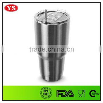 18/8 double wall 30oz stainless steel silver tumbler