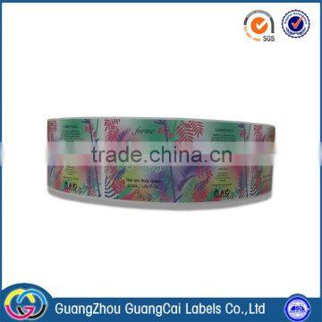 2016 china supply roll packed brand logo with factory price adhesive sticker label