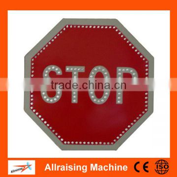 Solar led road sign of stop sign