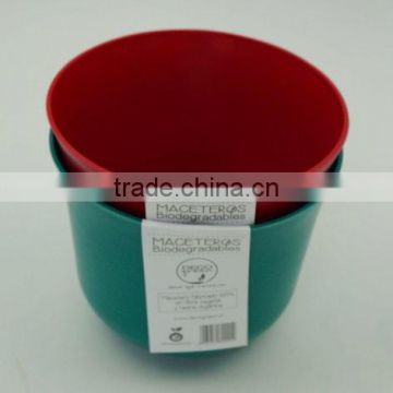 eco-friendly biodegradable bamboo fiber flower pot with high quality