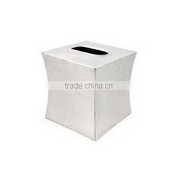 unique white metal large tissue box for used