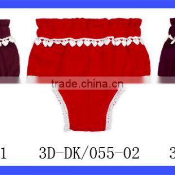 New Design Plain Color Children Lace Ruffle Bloomers Pants Soft Children Infant Girl Short Pants Girls Chevron Ruffle Pants