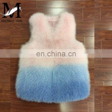 Fahion Real Fox Fur Vest with Factory Price Top Quality Fox Fur Waistcoat Women