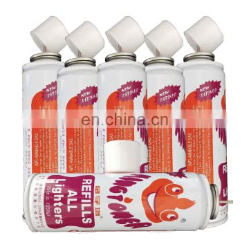made in china Very good quality Butane lighter gas  and lighter gas can