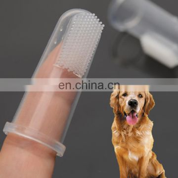Pet Finger Style Teeth Brush Soft Pets Silicon Finger Cot  Dog Teeth Cleaning Fingerstall Brush