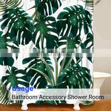 i@home wholesale plant 3d digital printed shower curtain 180cm x 180cm polyester waterproof