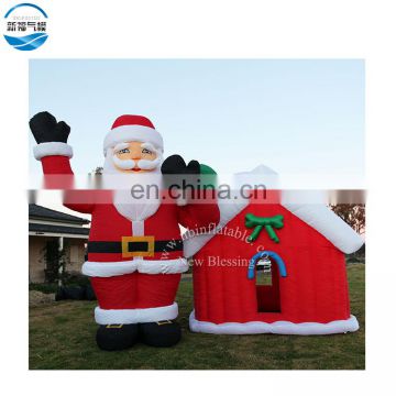 Customized inflatable Giant  model Christmas Santa for Shopping Mall X'mas Promotion Advertising Decoration