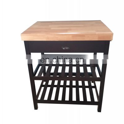 Food Cart Morden wood kitchen trolley with storage Serving Cart