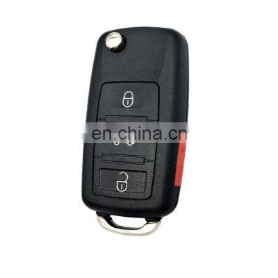 Folding Remote Key Shell Case Fob 3+1 Button For Volkswagen Passta GOLF Beetle Rabbit Jetta GTI EOS CC