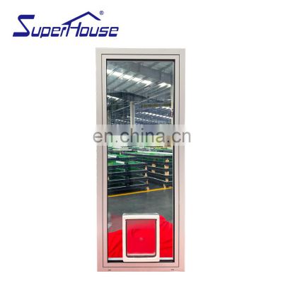 Superhouse Aluminum Domestic Casement Door with Pet Door  Designs with Double Glaze