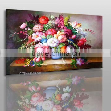 still life decor flower fabric oil painting for home,hotel decor ct-66