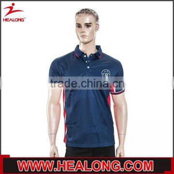 2 tone contrast collar mesh fabric silk screen printing 3 buttons bulk polo shirt