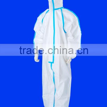 Disposable Non-woven Protective Waterproof Coveralls with Hood