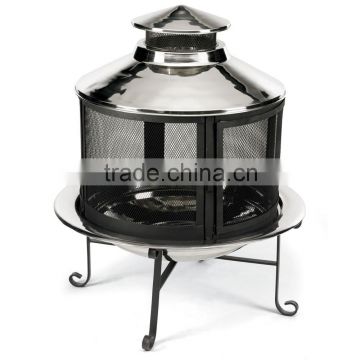 Fire pit with Chimney Black Finish FPC- 510