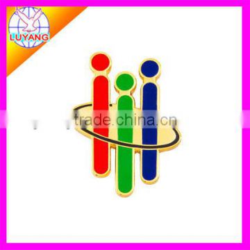 gold plated cloisonne high quality lapel brooch LYLP-008 for promotion gift