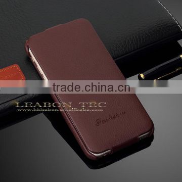 flip genuine leather case for iphone 6, mobile phone leather case