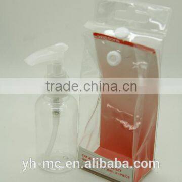 80ml small pet plastic travel cosmetic bottle set with pvc bag