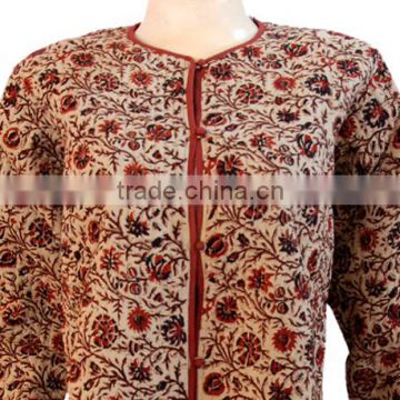 100% cotton indian old vintage kantha quilt reversible jackets in jaipur