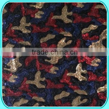 GOLD CORD SEQUINE EMBROIDERY FABRIC