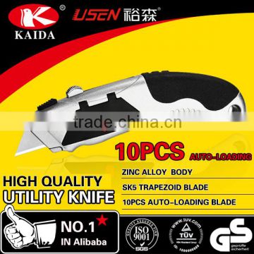 Zinc alloy 6 PCS Auto-loading Blade Utility Knife