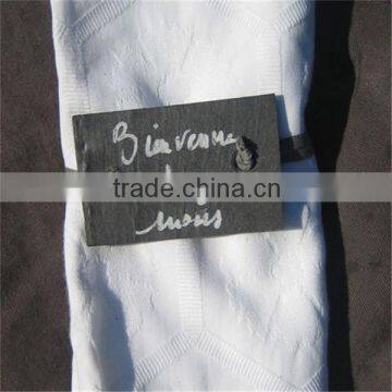 Newly designed eco-friendly slate napkin holder dinner napkin marker