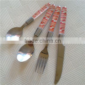 Cherry Pattern Stainless Steel Decorative Spoon