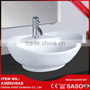 Manufacturer China Oval Shape Ceramic Sinks Black Wash Basin