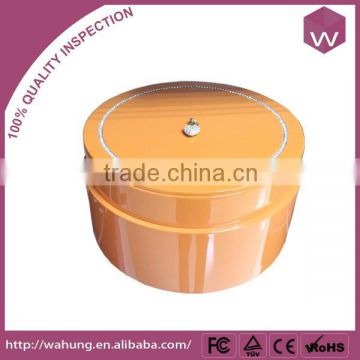 Customized high lacquer round wood present gift box with lid