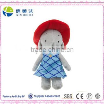 Plush Small Soft Elephant Toy with rag dress