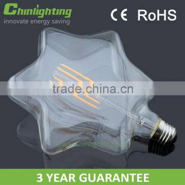 CE ROHS listed dimmable star shape diy design light led bulb lamp