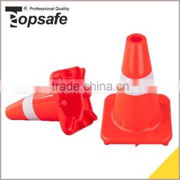 Standard Rubber PVC 21*21CM Base Used Road Cones For Sale