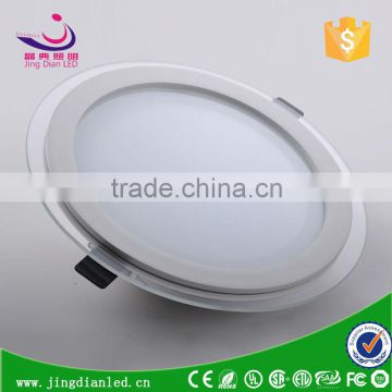 glass LED down light AC85-265V 6w 12w 18w led glass panel light round square dimmable led ceiling panel light