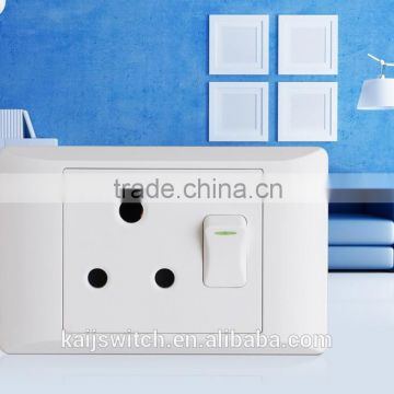 South Africa standard 3 round hole wall switch socket